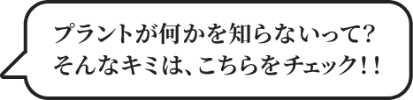 プラントが何かを知らないって？そんなキミは、こちらをチェック！！